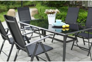 table de jardin en aluminium