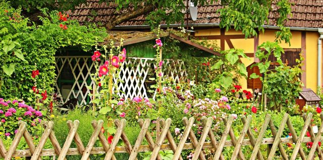 Clôture de jardin en bois