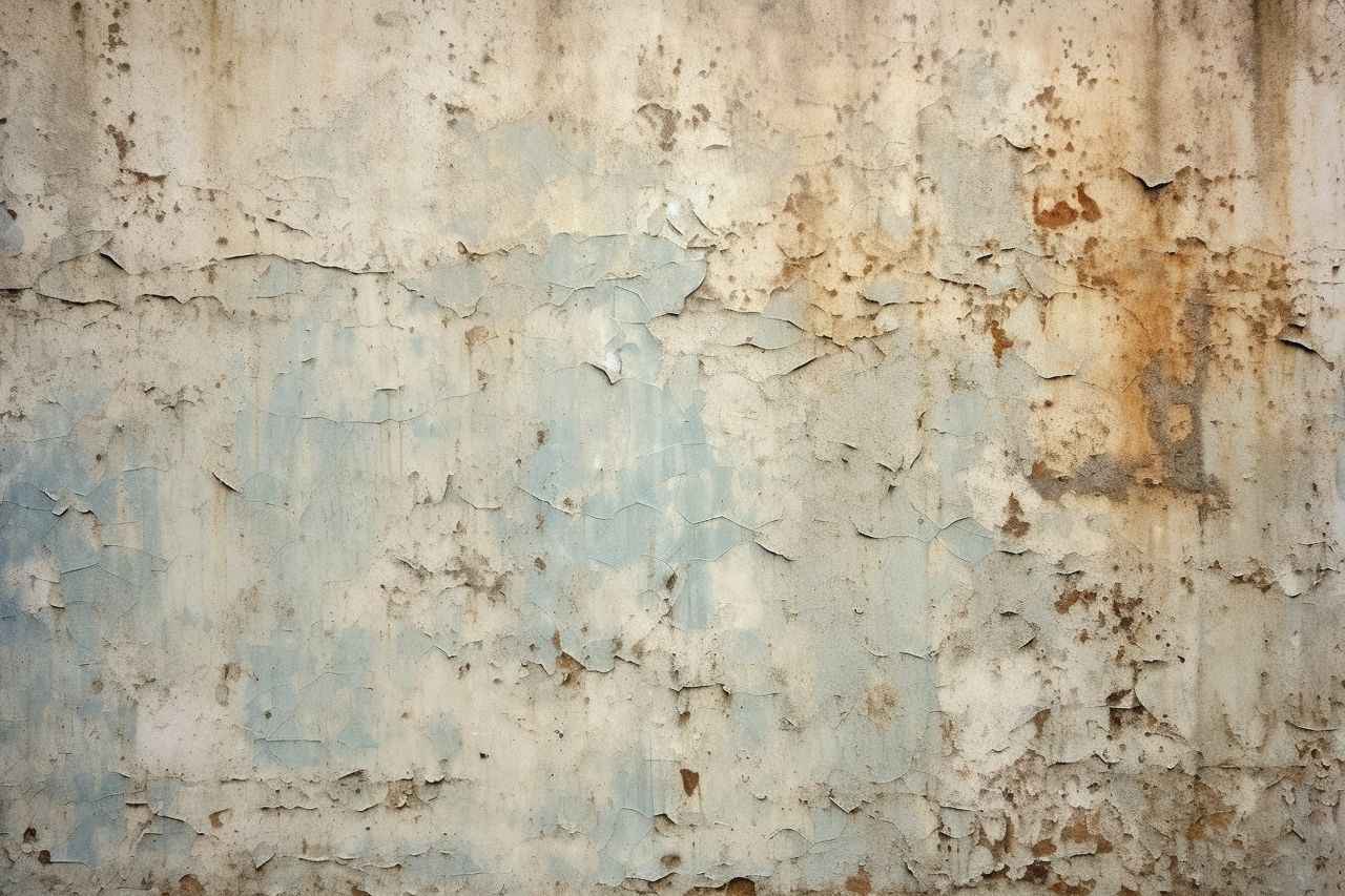 Mur humide peinture écaillée