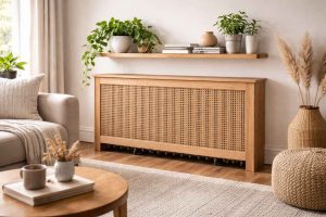 Découvrez comment dissimuler un radiateur ancien en fonte avec un cache en bois ajouré, parfait pour un intérieur scandinave. Ce design allie esthétique et efficacité thermique, avec une étagère décorative pour sublimer votre espace. Idéal pour les amateurs de déco naturelle et chaleureuse