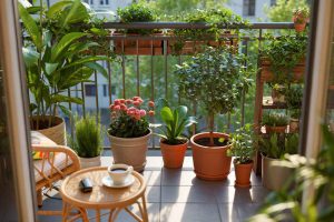 Déco jardinage de balcon