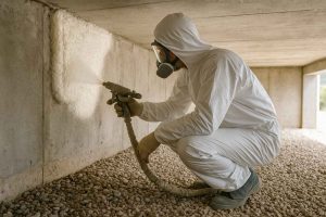 Mousse projetée pour isolation