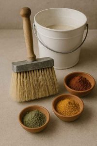 Peinture à la chaux naturelle - les outils pour l'appliquer