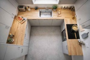 Implantation de cuisine en U