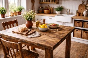 Table de cuisine en bois DIY