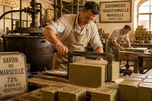 Plongez dans les secrets de la fabrication traditionnelle du savon de Marseille, un savoir-faire ancestral