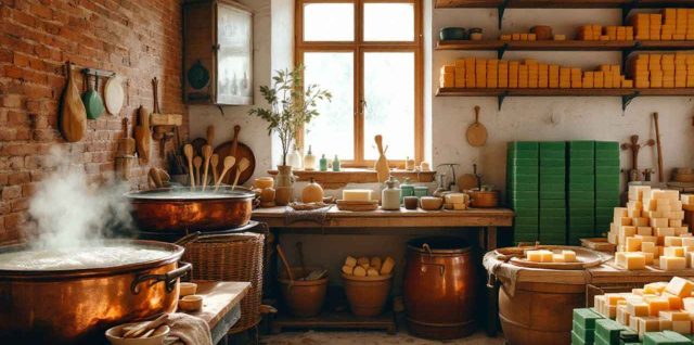 Découvrez l'authentique fabrication du savon de Marseille dans un atelier artisanal. Plongez dans l'univers traditionnel des savonneries marseillaises