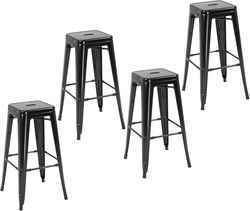 Lot de 4 tabourets de rar empilables